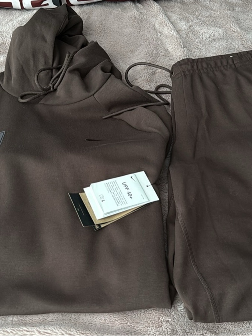 Nike Men's Dark Brown Hoodie & Sweatpants Joggers